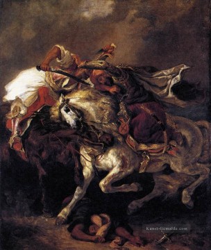  romantische Malerei - Kampf des Giaur und dem Pascha romantische Eugene Delacroix